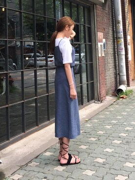 「FLYMODEL（フライモデル）のアイテム（スカート）」を使った、FLYMODELさん（レディース・167cm）の夏コーディネート