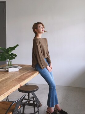 「FLYMODEL（フライモデル）のアイテム」を使った、FLYMODELさん（レディース・168cm）の秋コーディネート