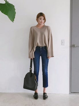 「FLYMODEL（フライモデル）のアイテム」を使った、FLYMODELさん（レディース・163cm）の秋コーディネート