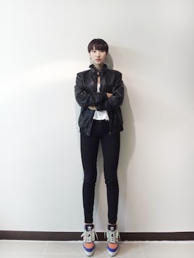 「chic」｜「アイテム（ブルゾン）」を使った、STYLE-iKONさん（レディース・160cm）の秋コーディネート