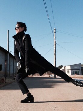 「chic」｜「アイテム（ピーコート）」を使った、STYLE-iKONさん（レディース・160cm）の冬コーディネート