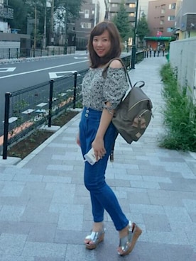「MERCURYDUO（マーキュリーデュオ）のアイテム（その他）」を使った、あさみさん（レディース・158cm）の夏コーディネート