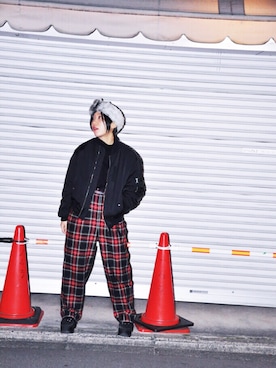 「g.v.g.v.」｜「アイテム（ブルゾン）」を使った、カオル ( K/O/R. )さん（レディース・156cm）の冬コーディネート