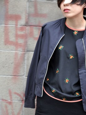 「GRANDMA MAMA DAUGHTER（グランマママドーター）のアイテム（その他アウター）」を使った、カオル ( K/O/R. )さん（レディース・156cm）の春コーディネート