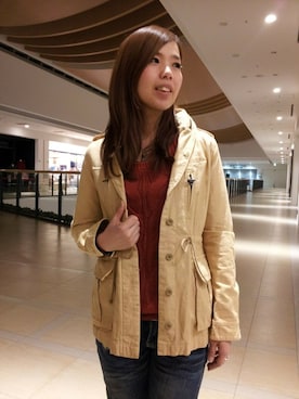 「TYPE BLUE（タイプブルー）のアイテム（パンツ）」を使った、kinukaさん（レディース・157cm）の冬コーディネート