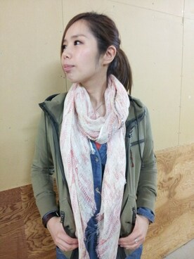 「TYPE BLUE（タイプブルー）のアイテム（ワンピース）」を使った、kinukaさん（レディース・157cm）の冬コーディネート
