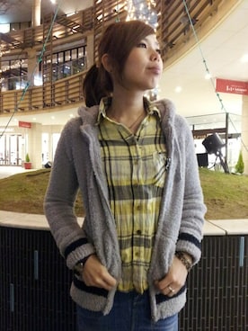 「TYPE BLUE（タイプブルー）のアイテム（スカート）」を使った、kinukaさん（レディース・157cm）の冬コーディネート