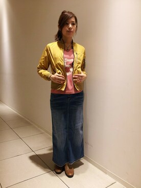 「TYPE BLUE（タイプブルー）のアイテム（スカート）」を使った、kinukaさん（レディース・157cm）の冬コーディネート