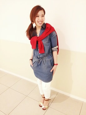 「TYPE BLUE（タイプブルー）のアイテム（ワンピース）」を使った、kinukaさん（レディース・157cm）の春コーディネート