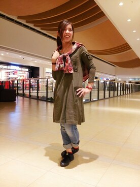 「TYPE BLUE（タイプブルー）のアイテム（パンツ）」を使った、kinukaさん（レディース・157cm）の秋コーディネート