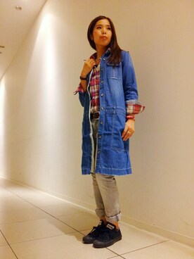 「TYPE BLUE（タイプブルー）のアイテム（パンツ）」を使った、kinukaさん（レディース・157cm）の秋コーディネート