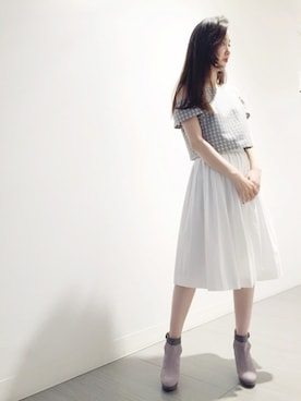 「アイテム（ブーティ）」を使った、yukiさん（レディース・162cm）の春コーディネート