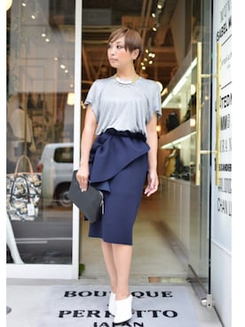 「アイテム（クラッチバッグ）」を使った、OTOHAさん（レディース・156cm・30代）の夏コーディネート