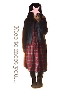 「アイテム（シャツワンピース、レッド系）」を使った、おとみさん（レディース・160cm）の秋コーディネート