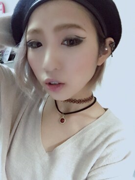 「メイクアップ」｜「アイテム（ハンチング/ベレー帽）」を使った、Yuri mom.♡さん（レディース・156cm）の秋コーディネート