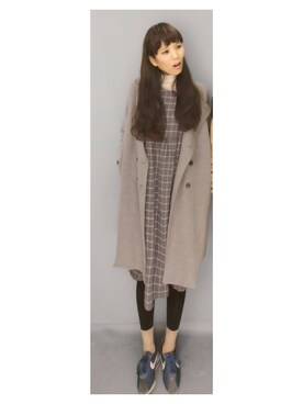 「ロングヘア」｜「アイテム（その他アウター）」を使った、ゆっきい＊さん（レディース・167cm）の冬コーディネート