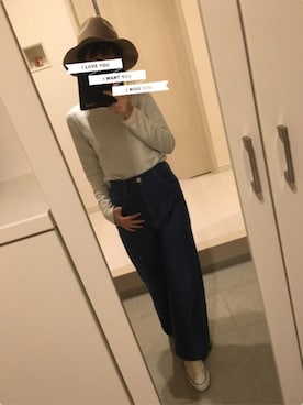 「ベージュのハット」｜yokosu-☆*.+さん（レディース・151cm）の冬コーディネート