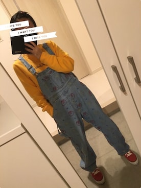 「WC（ダブル シー）のアイテム（オールインワン・サロペット）」を使った、yokosu-☆*.+さん（レディース・151cm）の春コーディネート