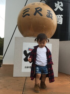 「お祭り」｜「アイテム（ワンピース/ドレス）」を使った、ゆづ☆*。さん（キッズ・80cm）の秋コーディネート