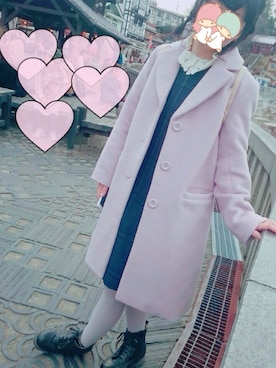 「nice claup」｜「アイテム（チェスターコート）」を使った、ｍｉｉさん（レディース・158cm）の秋コーディネート