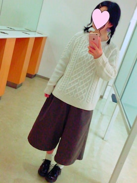 「NICE CLAUP（ナイスクラップ）のアイテム（チェスターコート）」を使った、ｍｉｉさん（レディース・158cm）の冬コーディネート