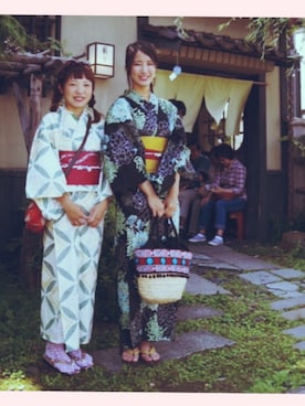 「アイテム（浴衣、グリーン系）」を使った、ひろかさん（レディース・152cm）の夏コーディネート