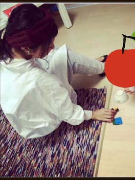 「おうちスタイル」｜「アイテム（シャツワンピース）」を使った、ひろかさん（レディース・152cm）の秋コーディネート
