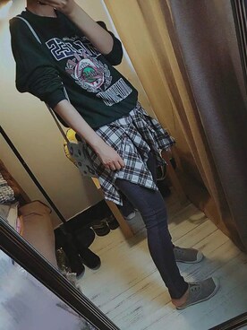 「STAR（スター）のアイテム」を使った、开始®艾小斯さん（レディース・165cm）の秋コーディネート