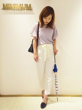 「京都マルイ」｜minimum京都マルイstaffさん（レディース・156cm）の夏コーディネート
