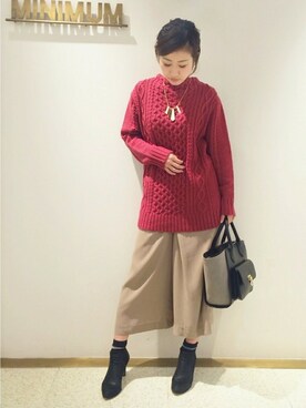 「京都マルイ」｜minimum京都マルイstaffさん（レディース・156cm）の秋コーディネート