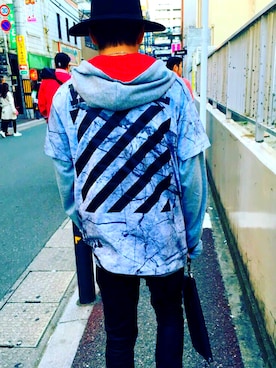 「STUDIOUS（ステュディオス）のアイテム（帽子）」を使った、有松 純 (UR)さん（メンズ・175cm）の春コーディネート