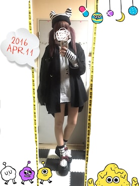 「うさ耳」｜「アイテム（アクセサリー）」を使った、「 ねむる 」さん（レディース・156cm）の春コーディネート