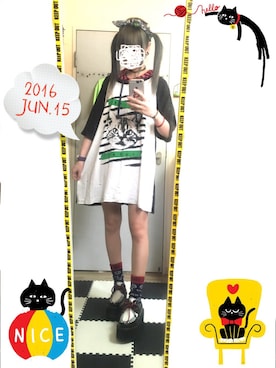 「WORLDWIDELOVE!」｜「 ねむる 」さん（レディース・156cm）の夏コーディネート