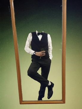 「ドレスシューズ」｜「アイテム（スーツパンツ）」を使った、yukihiroさん（メンズ・181cm）の秋コーディネート