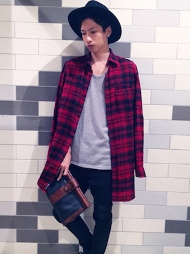 「FREE'S MART（フリーズマート）のアイテム（パンツ）」を使った、koshiさん（メンズ・171cm）の秋コーディネート