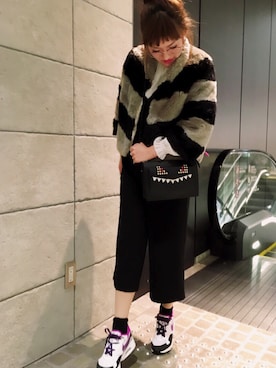 「FENDI」｜「アイテム（オールインワン・サロペット）」を使った、D♡nut🍩さん（レディース・157cm）の冬コーディネート