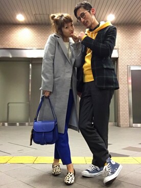 「Luz Llena（ラズレナ）のアイテム（ジャケット/アウター）」を使った、D♡nut🍩さん（レディース・157cm）の秋コーディネート