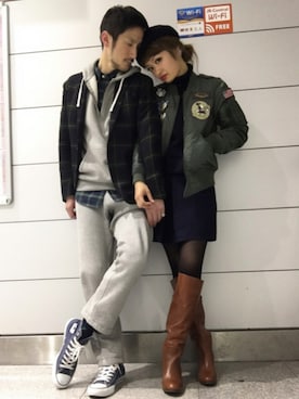 D♡nut🍩さん（レディース・157cm）の秋コーディネート