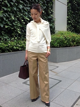 「Deuxieme Classe（ドゥーズィエムクラス）のアイテム」を使った、RIKAさん（レディース・157cm）の秋コーディネート