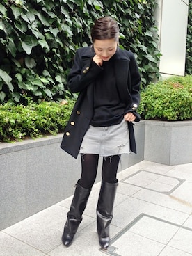 「PELLICO（ペリーコ）のアイテム」を使った、RIKAさん（レディース・157cm）の冬コーディネート