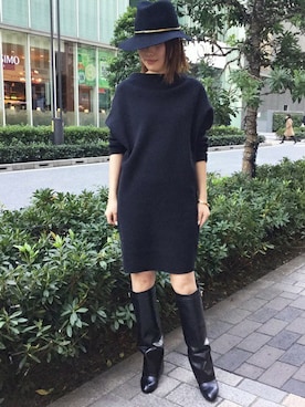 「PELLICO（ペリーコ）のアイテム」を使った、RIKAさん（レディース・157cm）の冬コーディネート