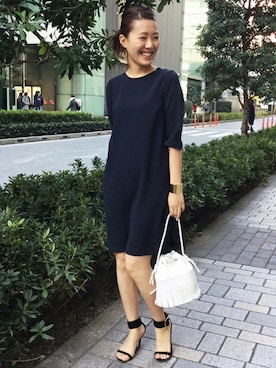 「J&M Davidson（ジェイアンドエムデヴィッドソン）のアイテム」を使った、RIKAさん（レディース・157cm）の冬コーディネート