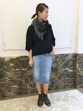 「IVXLCDM（アイヴィーエックスエルシーディエム）のアイテム」を使った、RIKAさん（レディース・157cm）の秋コーディネート