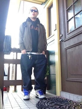 「nike sb 」｜「アイテム（その他アウター）」を使った、さとけんさん（メンズ・176cm）の秋コーディネート