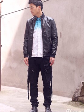 「MK MICHEL KLEIN（エムケーミッシェルクラン）のアイテム（ブルゾン）」を使った、开心果2766247973さん（レディース・177cm）の春コーディネート