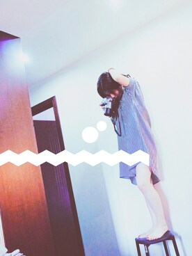 「ZARA（ザラ）のアイテム（ワンピース、ブルー系）」を使った、醫生凱さん（レディース・162cm）の秋コーディネート