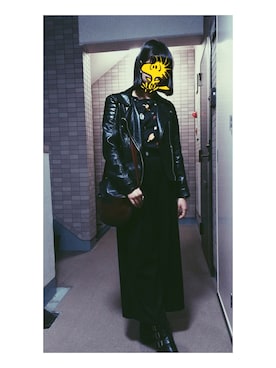 「ワイルドパンツ」｜「ぽー」ですさん（レディース・160cm）の冬コーディネート