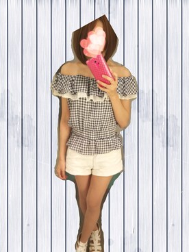 「厚底」｜Nanaさん（レディース・160cm）の夏コーディネート