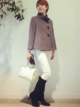 本社 プレスさん（レディース・171cm）の秋コーディネート