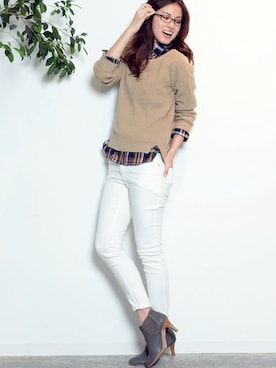 本社 プレスさん（レディース・171cm）の冬コーディネート